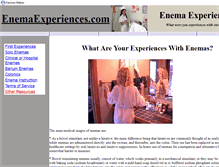 Tablet Screenshot of enemaexperiences.com